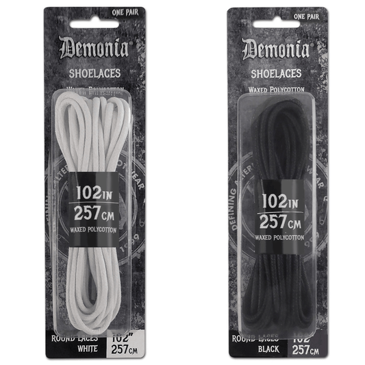 Demonia Waxed Round Boot Shoelaces