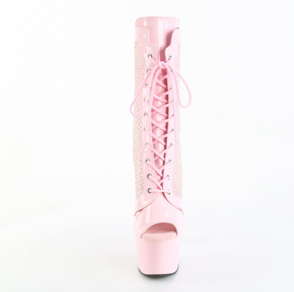 ADORE-1048RSNT Baby Pink Pat-Mesh-Rhinestone/Baby Pink