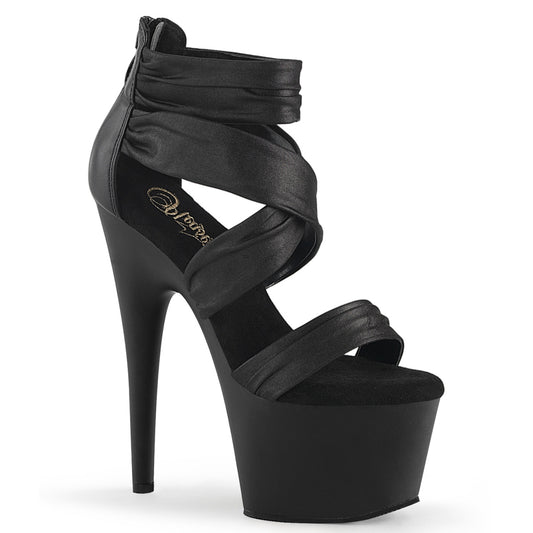 ADORE-720 Black Faux Leather-Fabric/Black Matte