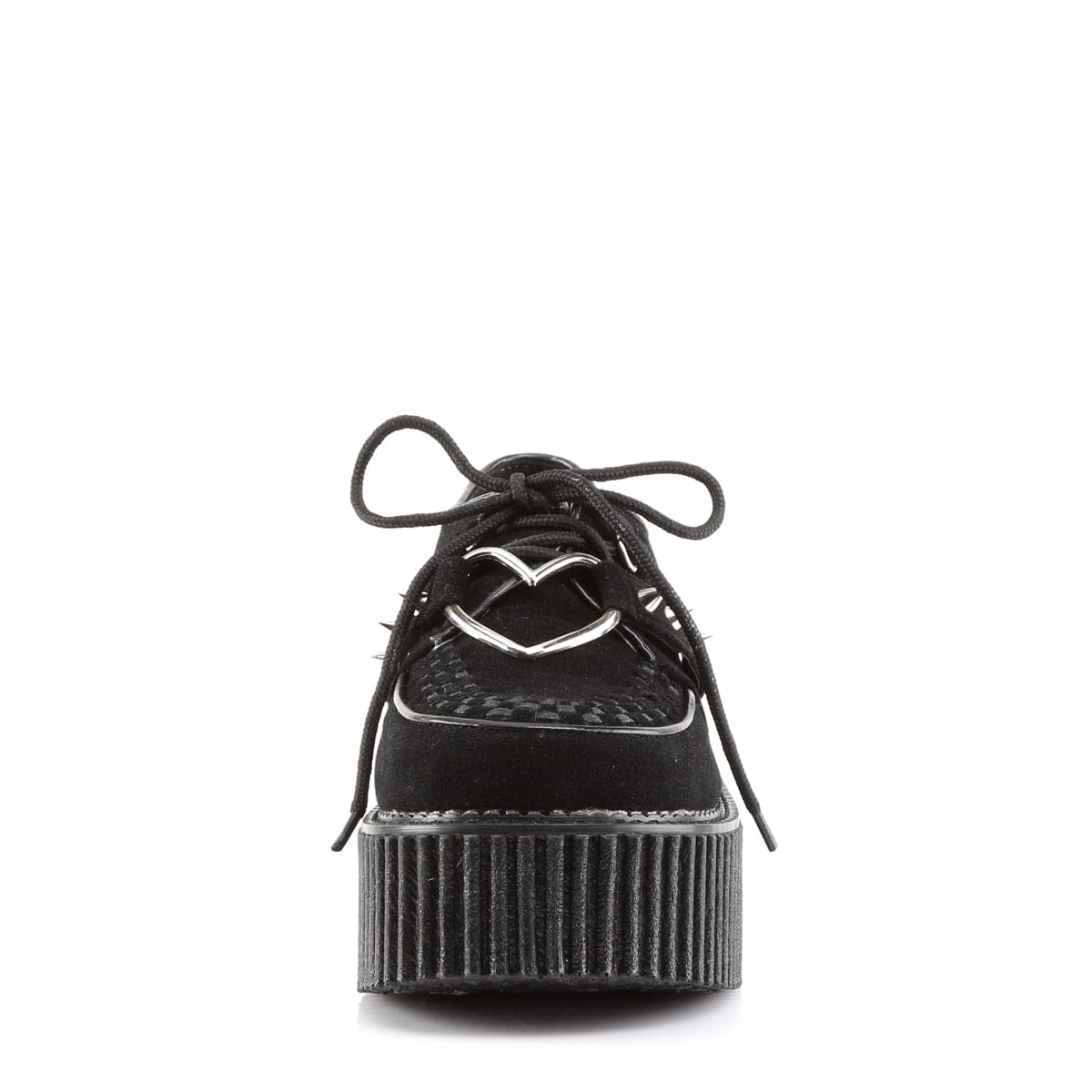 CREEPER-206 Black Vegan Suede-Vegan Leather