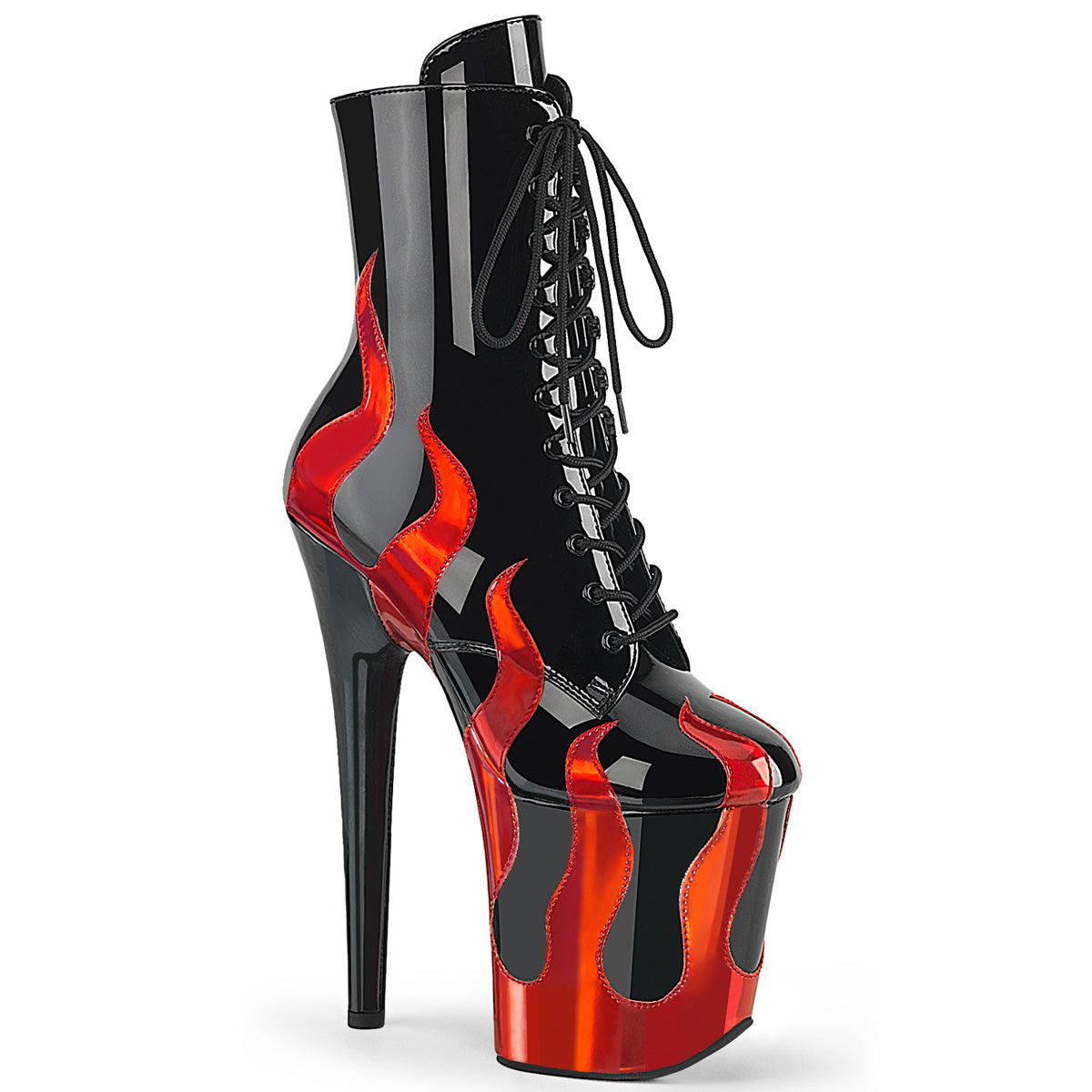FLAMINGO-1020FLM Black Pat-Red Metallic Pu/Black-Red Metallic Pu