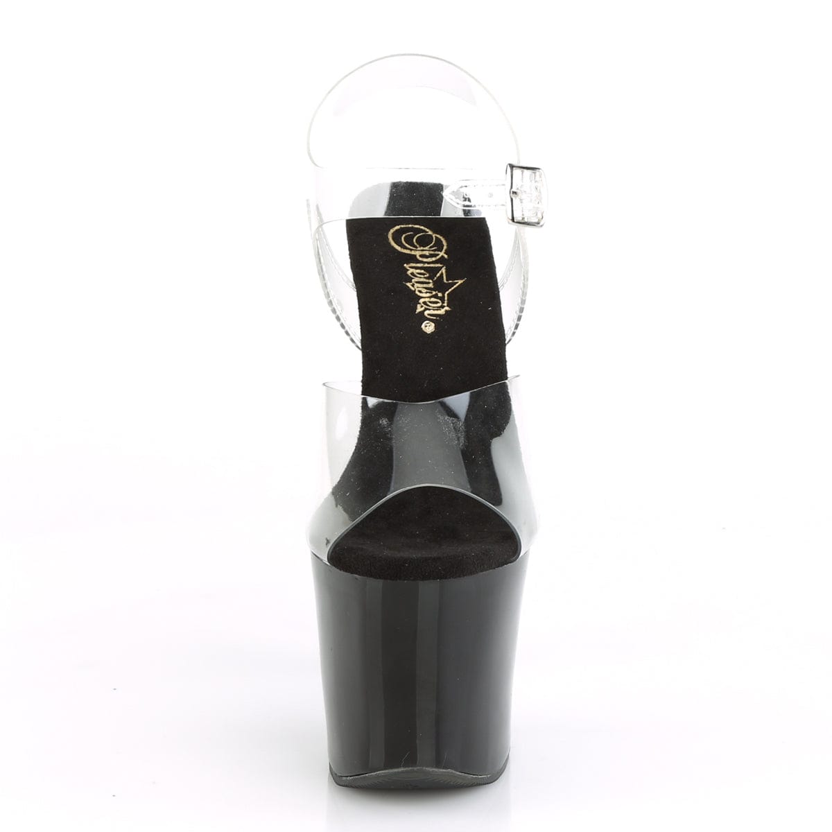 LOVETHORN-708 Clear/Black Pleaser US Size (Women's): 6