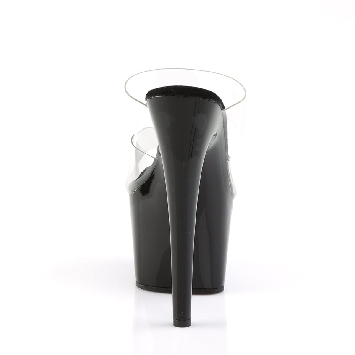 ADORE-702 Clear/Black Slide Pleaser US Size (Women's): 5