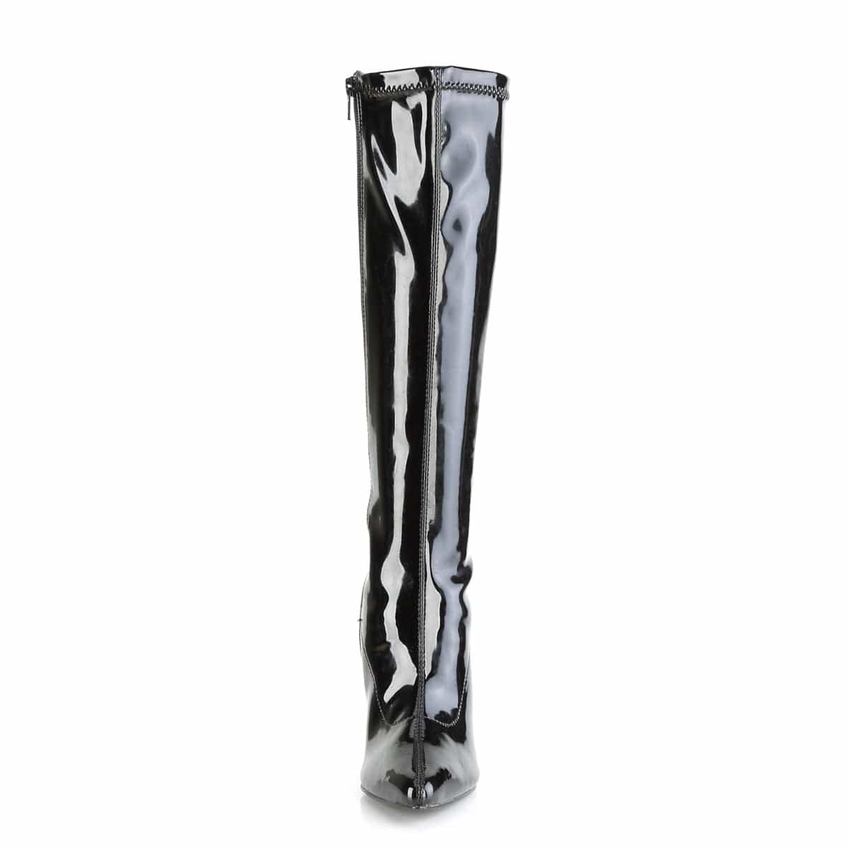 CLASSIQUE-2000 Black Stretch Patent Knee Boot Pleaser US Size (Women's): 5