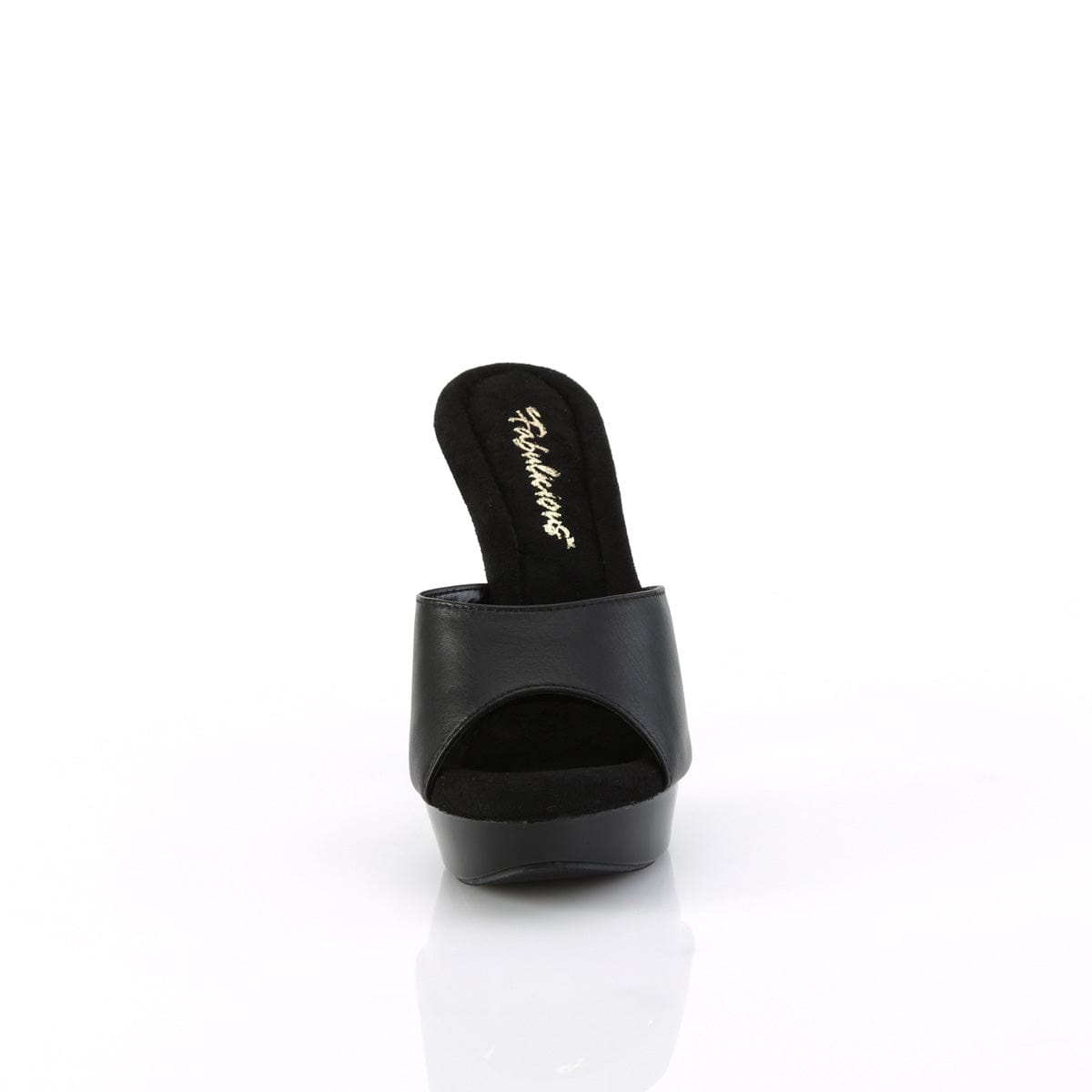 COCKTAIL-501L Black Leather/Black CURRENT Fabulicious US Size (Women's): 5
