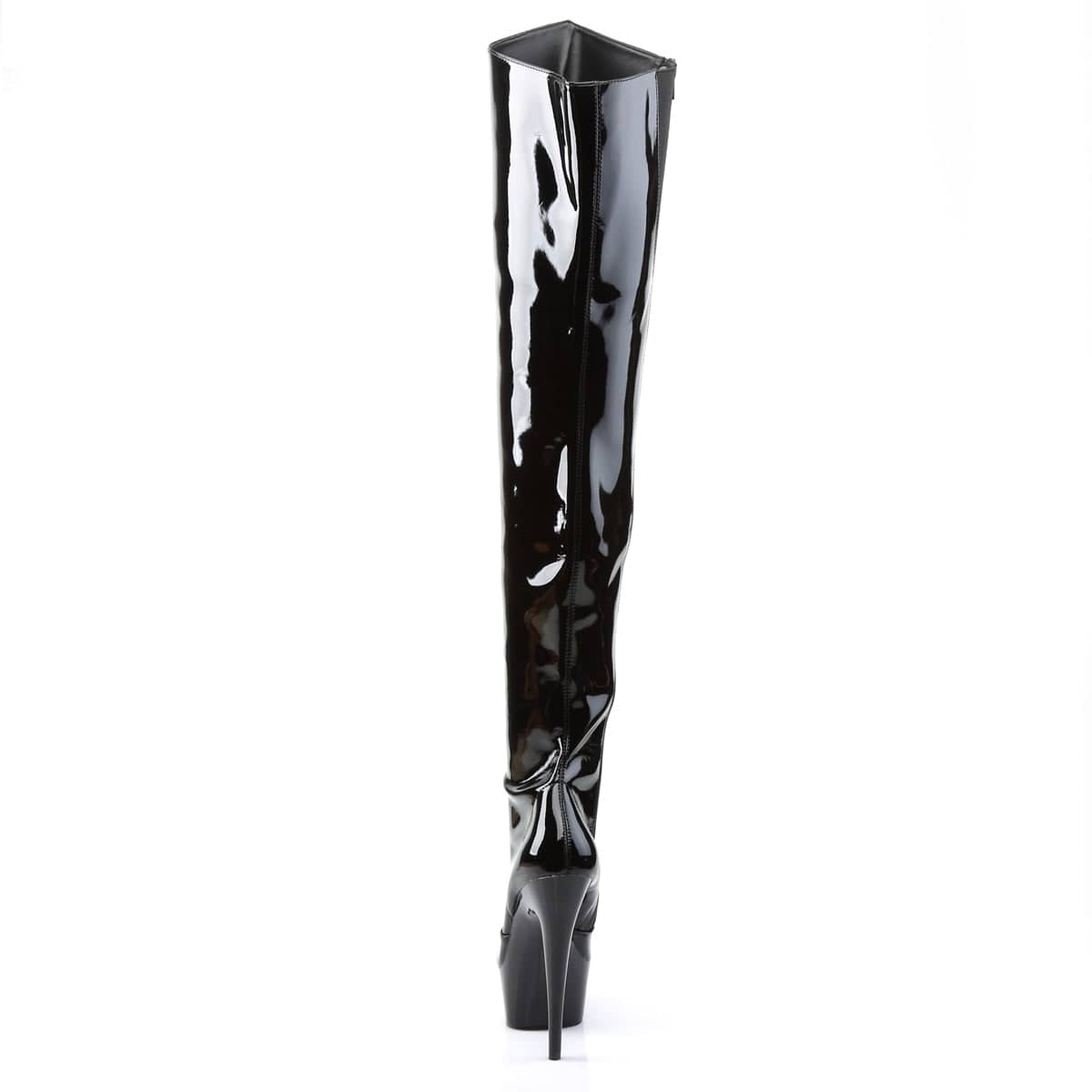 DELIGHT-3010 Black Patent/Black Thigh Boot Pleaser US Size (Women's): 6