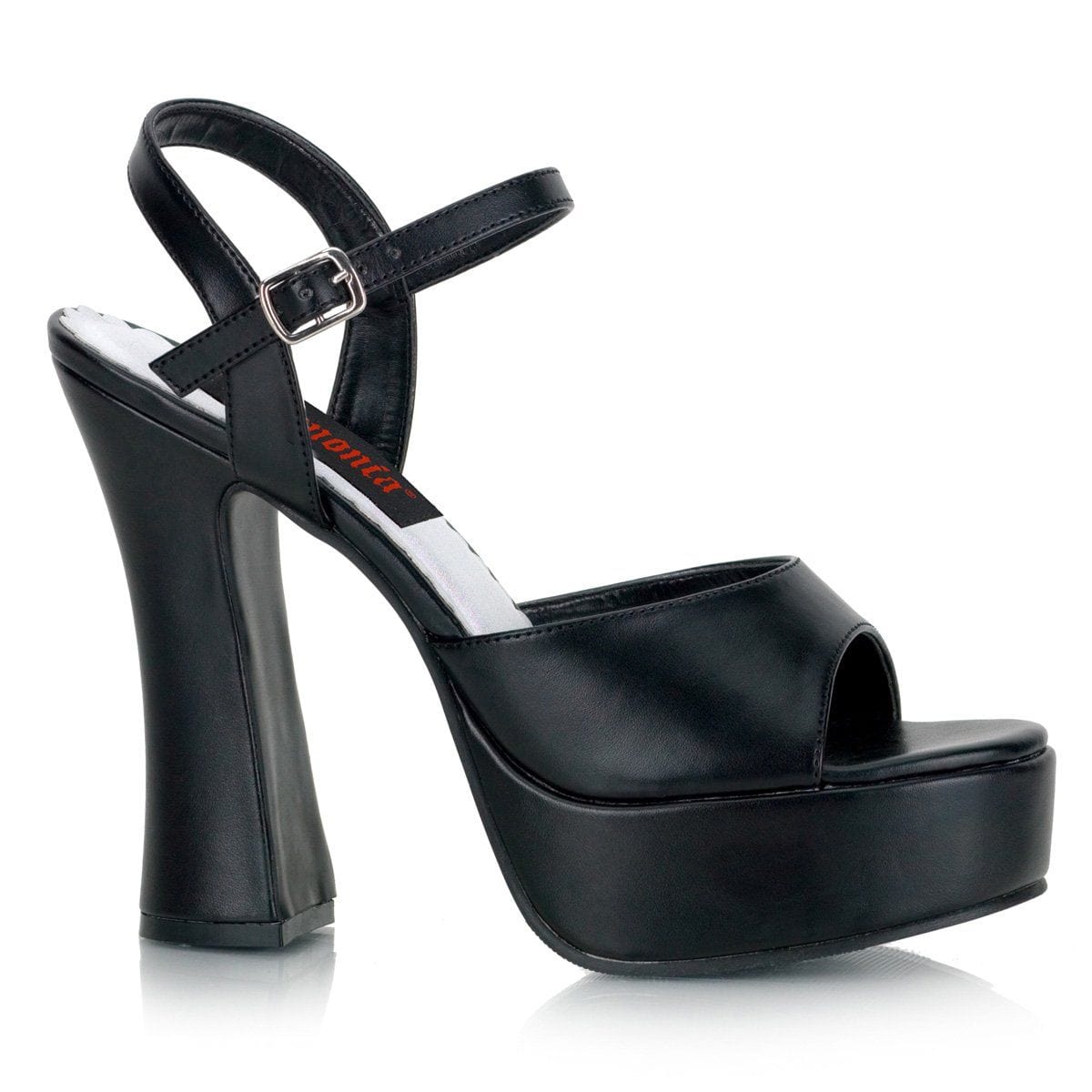 DOLLY-09 Black Vegan Leather Sandal Demonia US Size (Women's): 6
