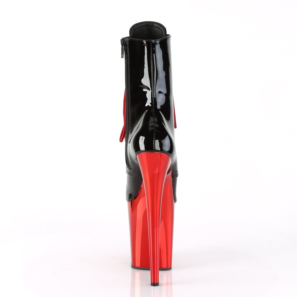 FLAMINGO-1020 Black Patent/Red Chrome Ankle Boot Pleaser US Size (Women's): 5