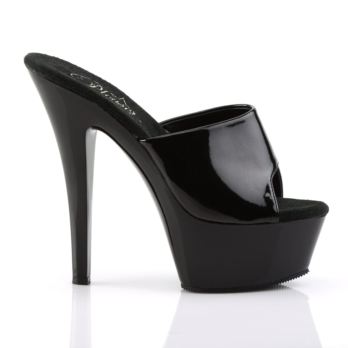 KISS-201 Black Patent/Black Platform Sandal Pleaser US Size (Women's): 5