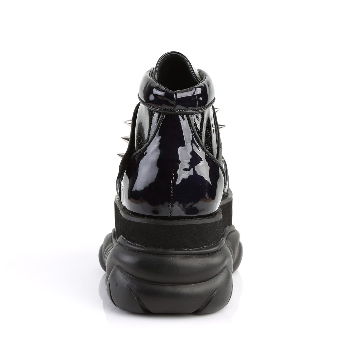 NEPTUNE-100 Black Glitter-Silver/Vegan Leather Boot Demonia US Size (Unisex/Men's): 4