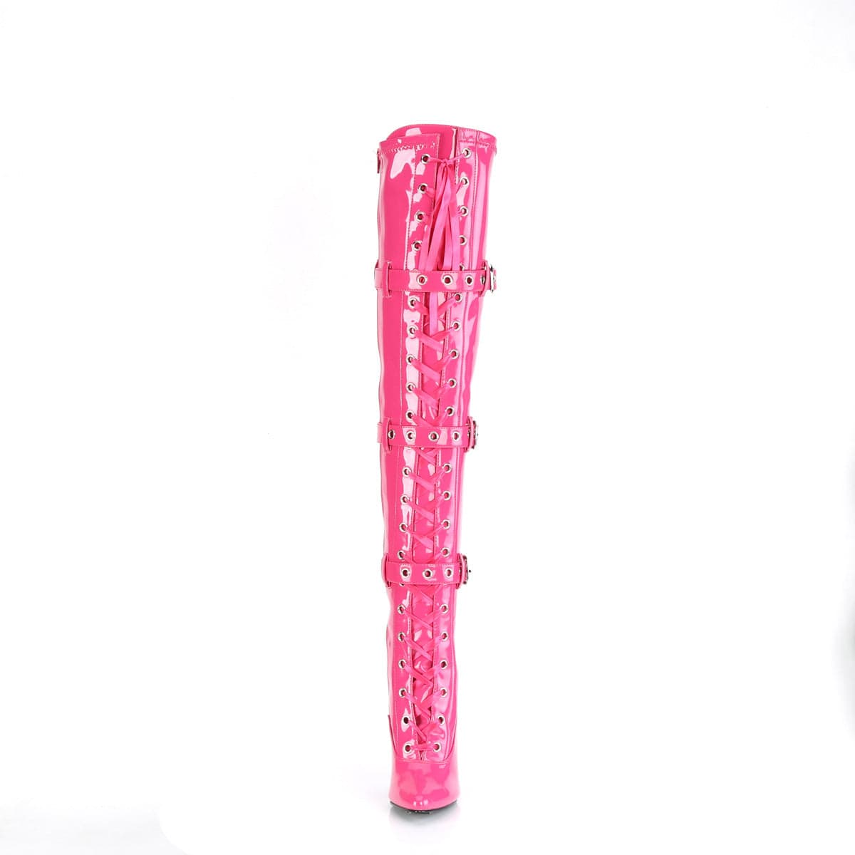 SEDUCE-3028 Hot Pink Stretch Patent Thigh Boot Pleaser US Size (Women's): 6