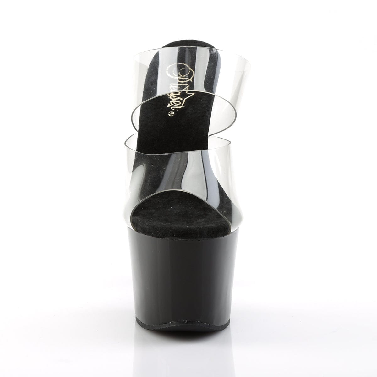 SKY-302 Clear/Black Slide Pleaser US Size (Women's): 5