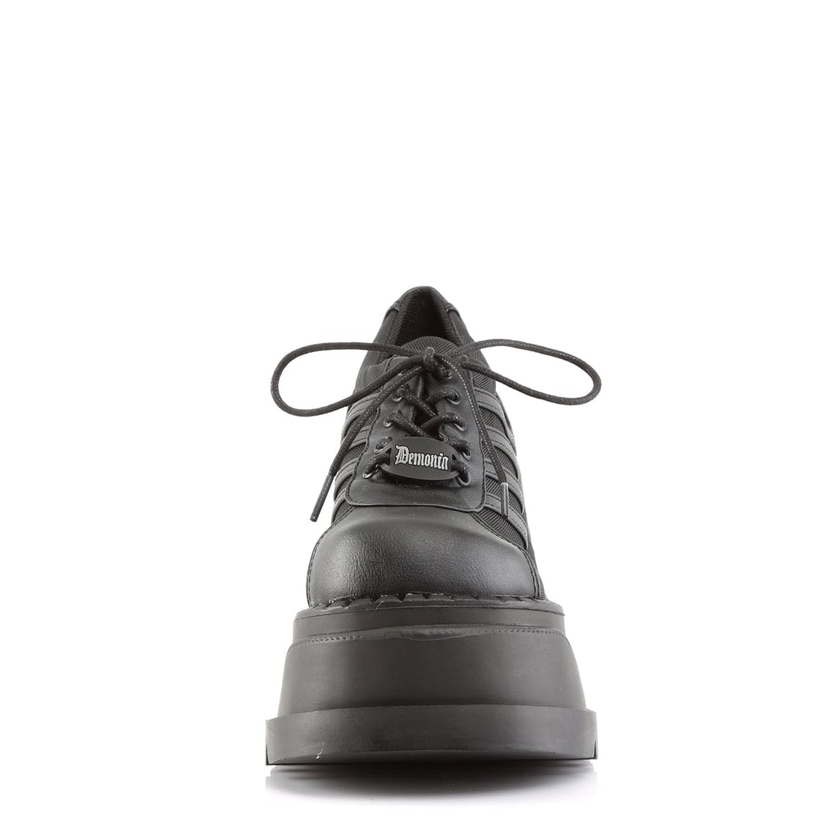 STOMP-08 Black Vegan Leather Shoe Demonia US Size (Women's): 5