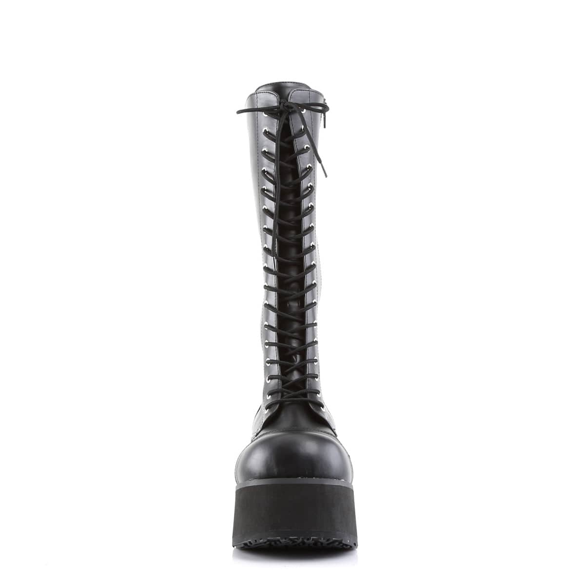 TRASHVILLE-502 Black Vegan Leather Knee Boot Demonia US Size (Unisex/Men's): 4