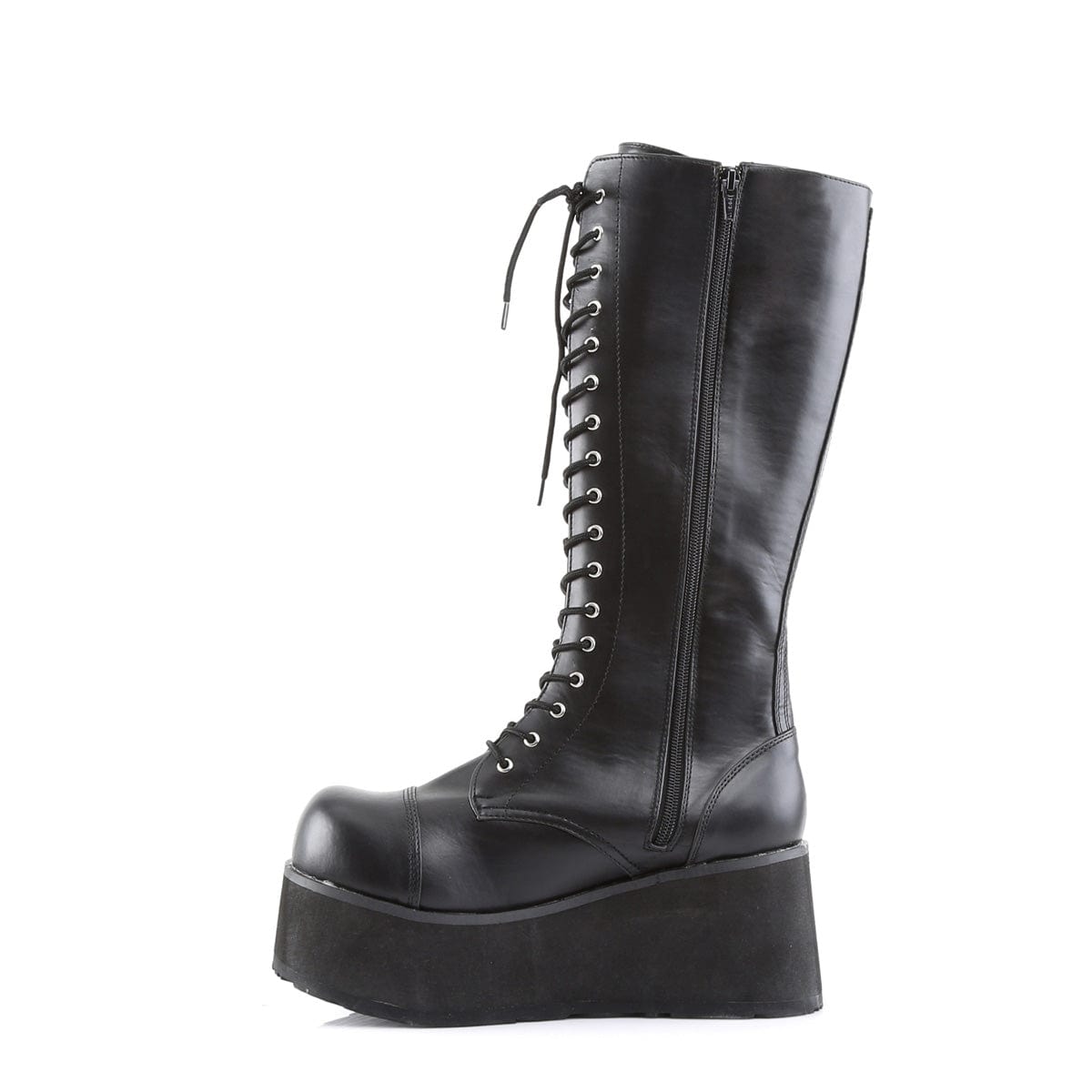 TRASHVILLE-502 Black Vegan Leather Knee Boot Demonia US Size (Unisex/Men's): 4