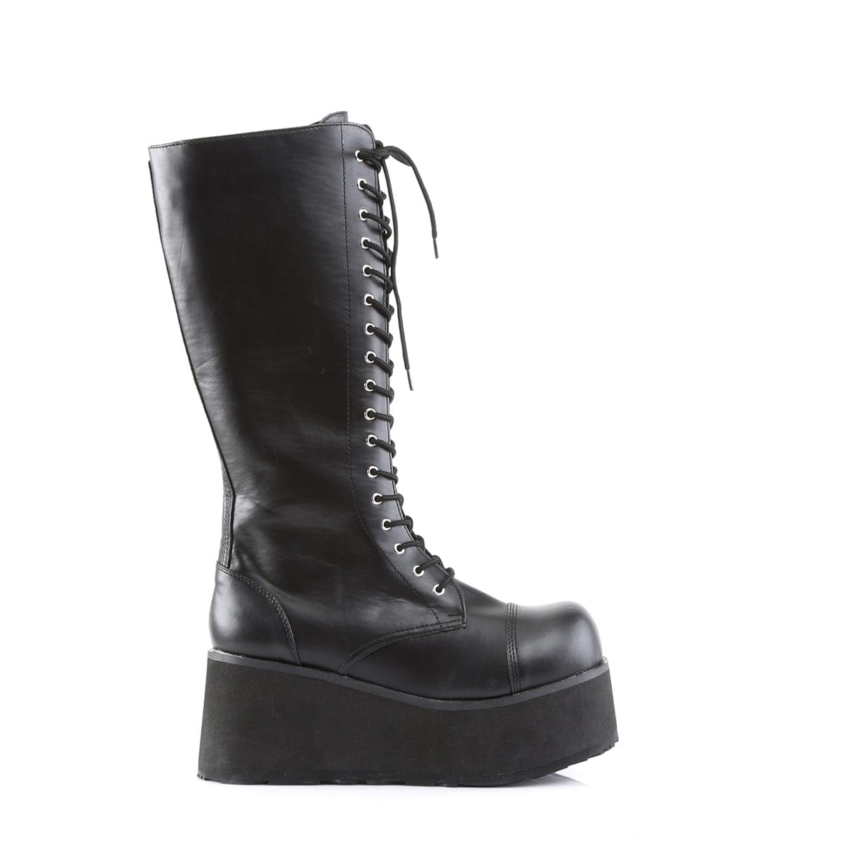 TRASHVILLE-502 Black Vegan Leather Knee Boot Demonia US Size (Unisex/Men's): 4