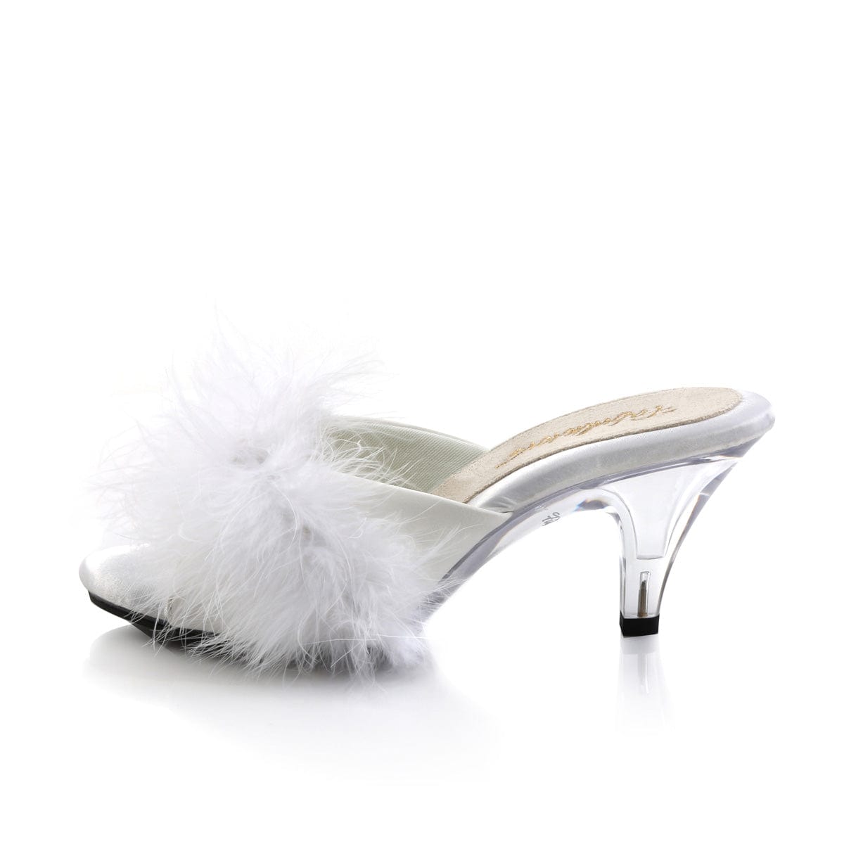 BELLE-301F White Pu-Fur/Clear CURRENT Fabulicious US Size (Women's): 5