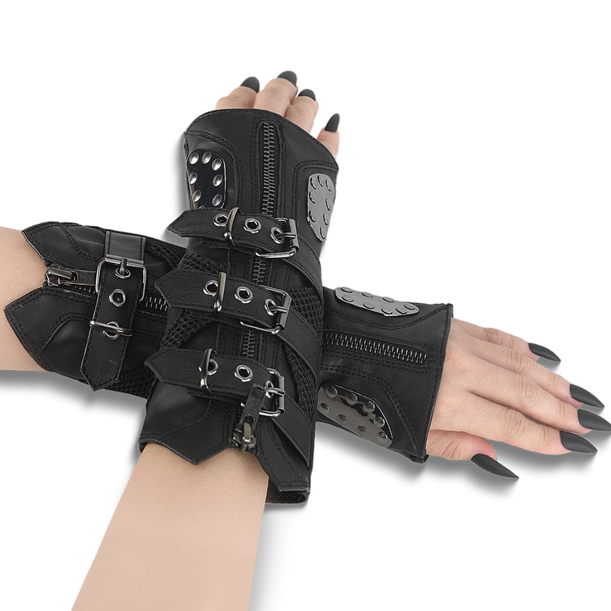 DA-457 Black Stretch Faux Leather Demonia US Size (Women's): ONE SIZE
