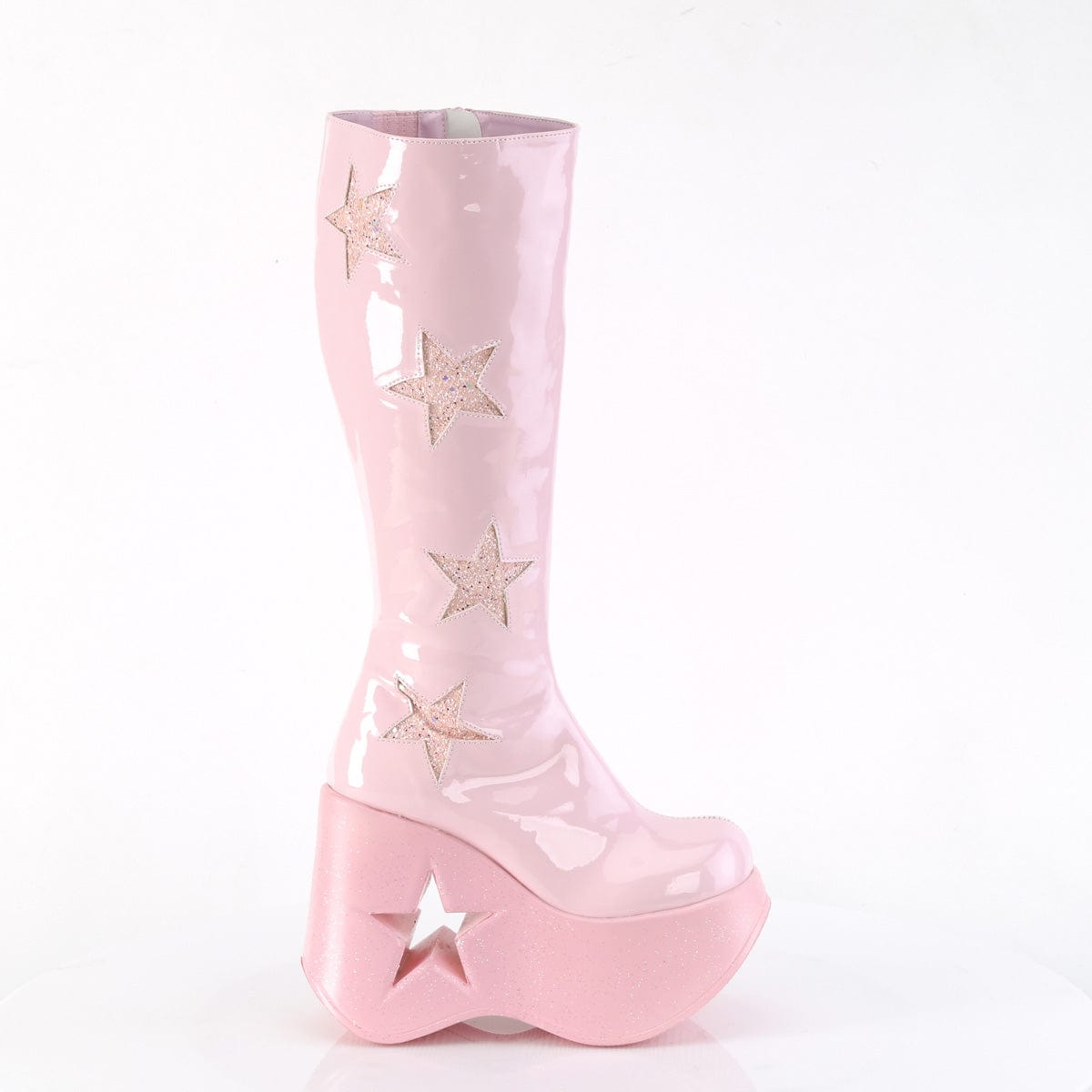 DYNAMITE-218 Baby Pink Patent -Baby Pink Multi Gliter Demonia US Size (Women's): 6