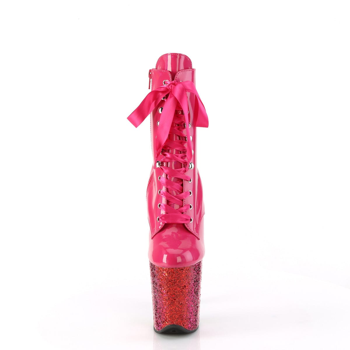 FLAMINGO-1020HG Hot Pink Hologram Patent/Rainbow Glitter Pleaser US Size (Women's): 5