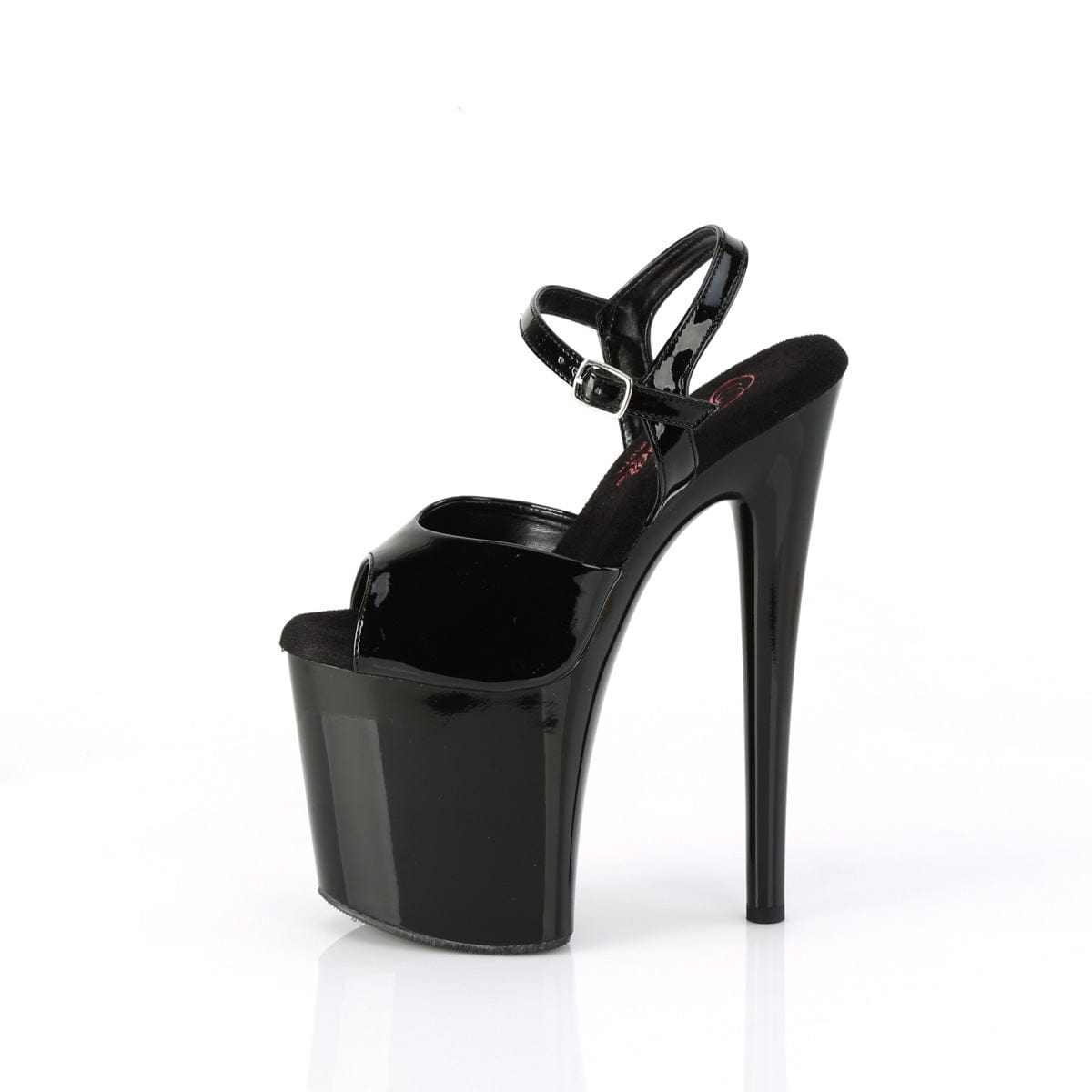 NAUGHTY-809 Black Patent/Black Platform Sandal Pleaser US Size (Women's): 5