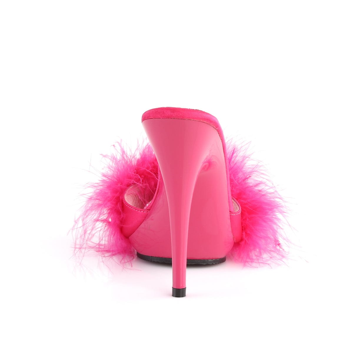 POISE-501F Hot Pink Satin-Marabou Fur/Hot Pink CURRENT Fabulicious US Size (Women's): 6
