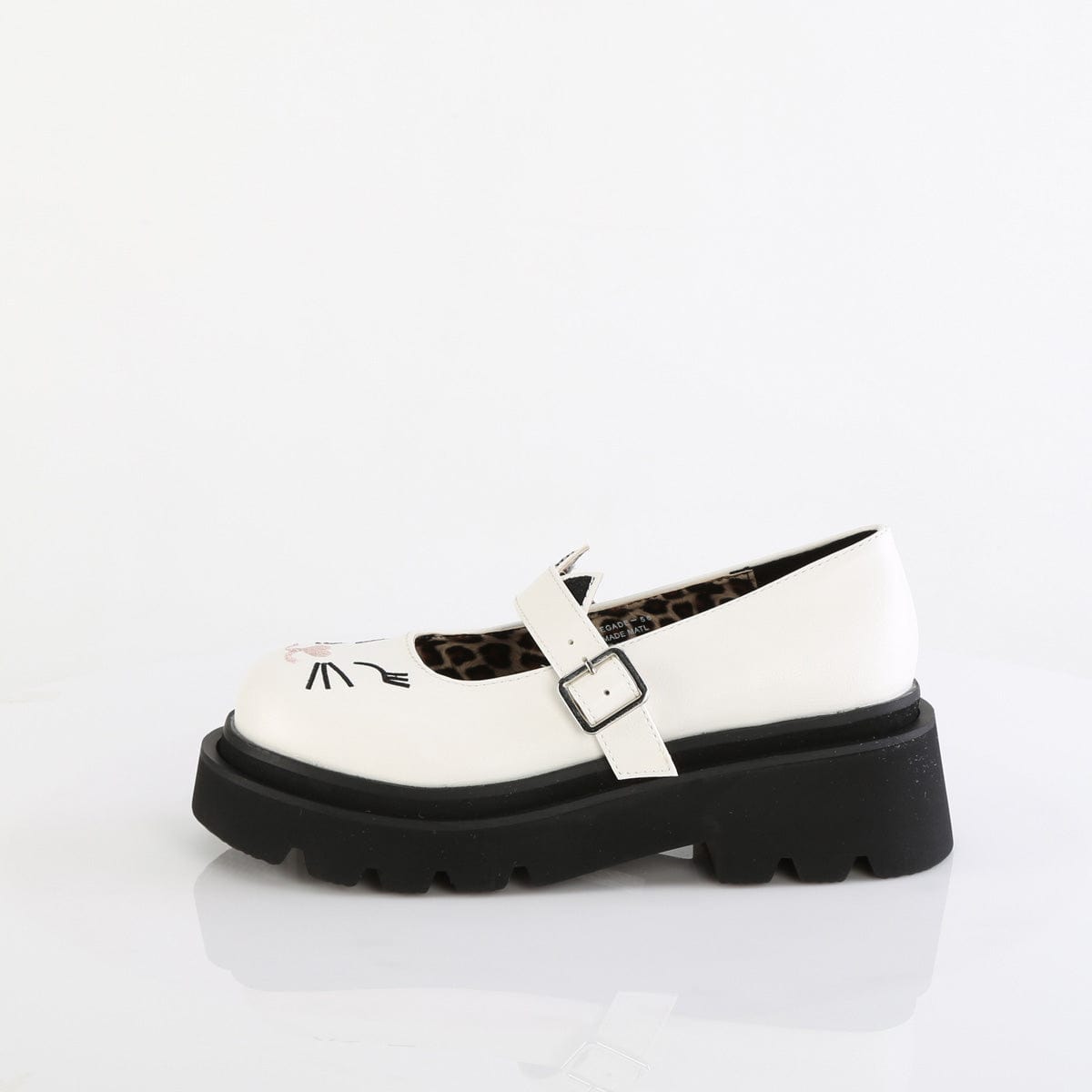 RENEGADE-56 White Vegan Leather Demonia US Size (Women's): 6