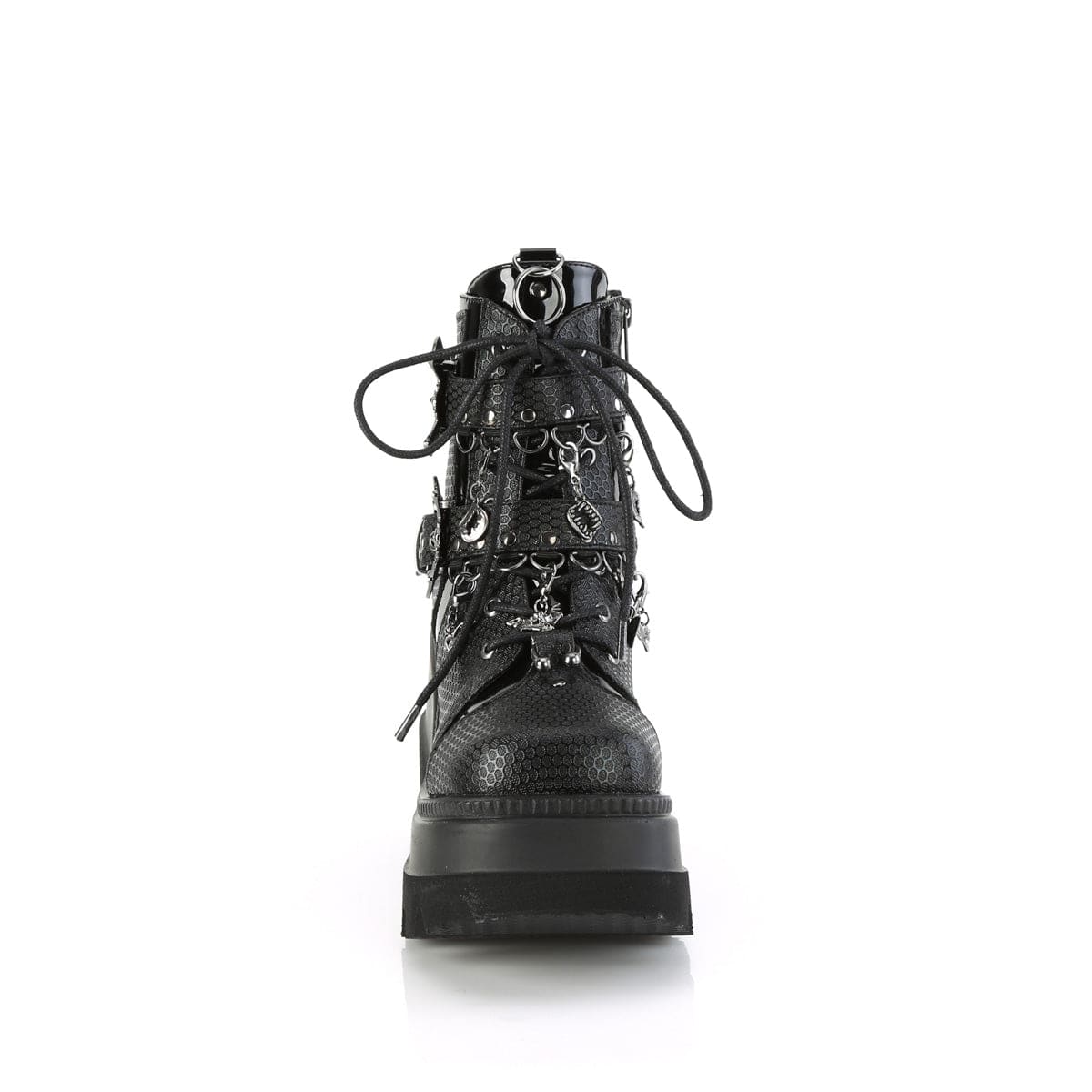 SHAKER-66 Black Vegan Leather Demonia US Size (Women's): 5