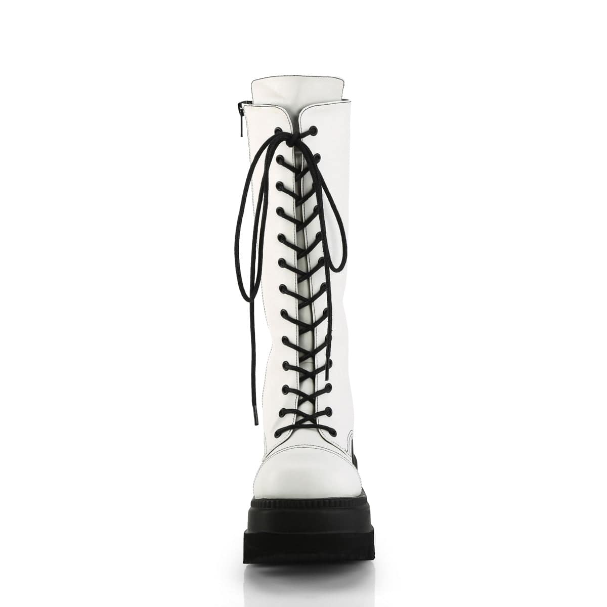 SHAKER-72 White Vegan Leather Demonia US Size (Women's): 6