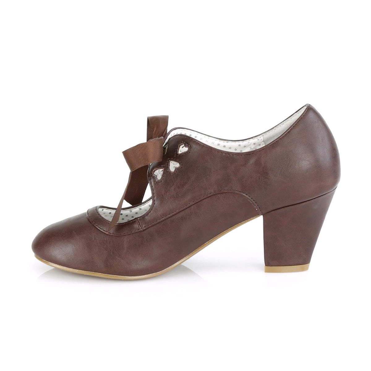 WIGGLE-32 Dark Brown Faux Leather CURRENT Pin Up Couture US Size (Women's): 5