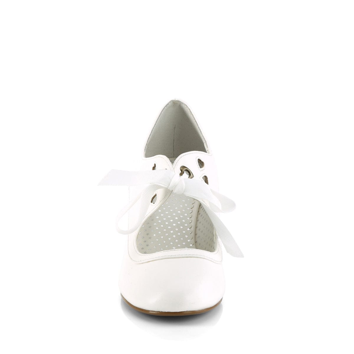 WIGGLE-32 White Faux Leather Pin Up Couture US Size (Women's): 5