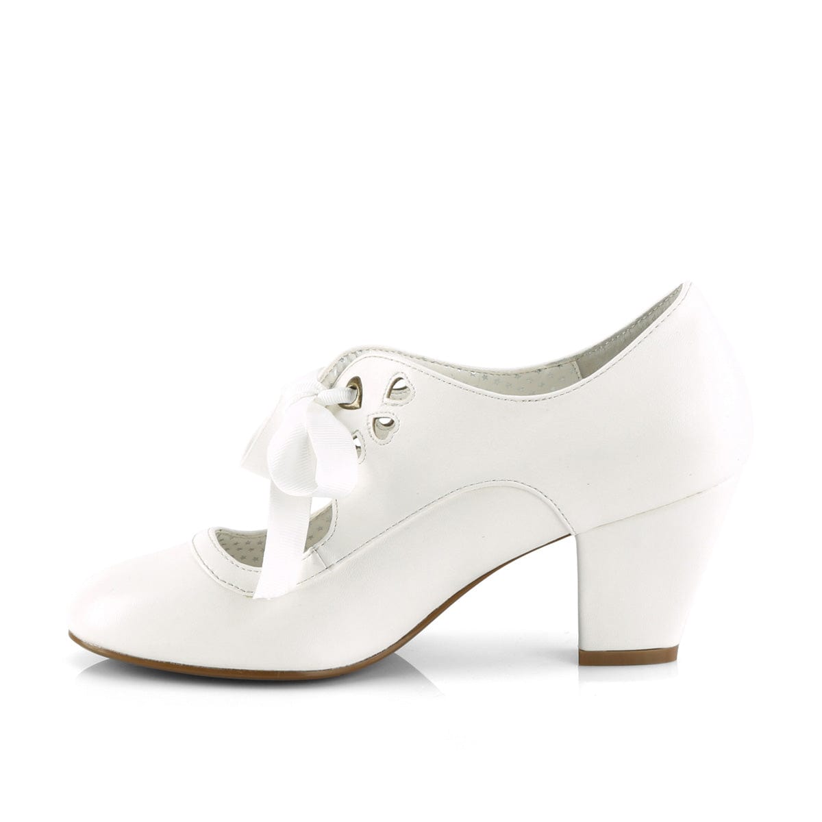 WIGGLE-32 White Faux Leather Pin Up Couture US Size (Women's): 5