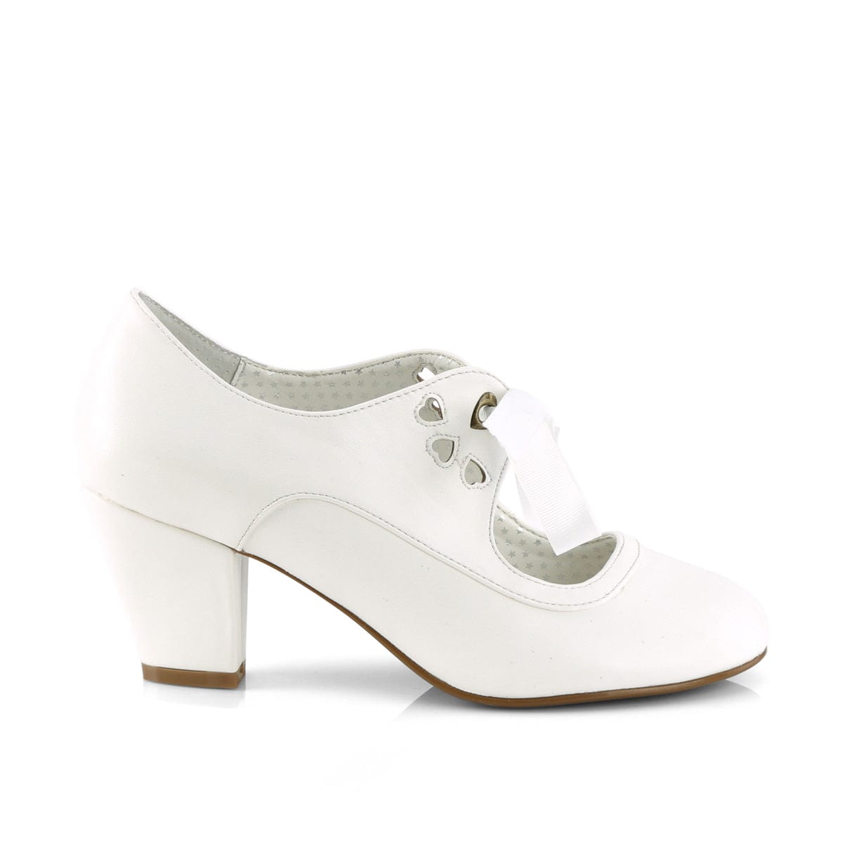 WIGGLE-32 White Faux Leather Pin Up Couture US Size (Women's): 5