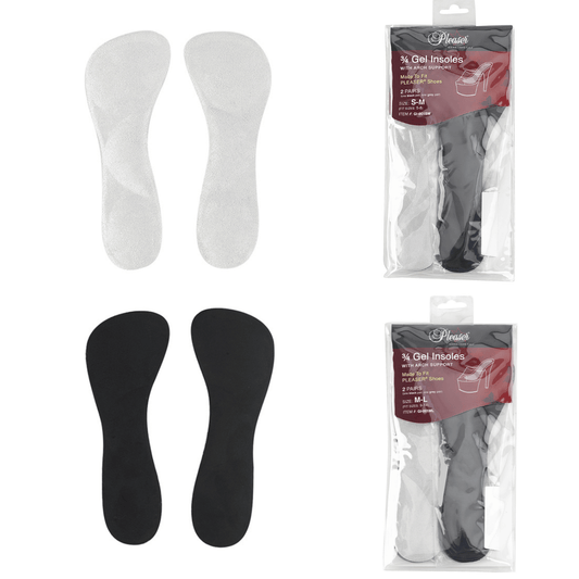 Pleaser 3/4 Gel Insoles with Arch Support (2 Pairs)