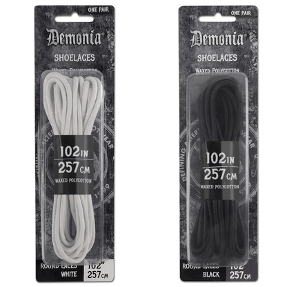 Demonia Waxed Round Boot Shoelaces