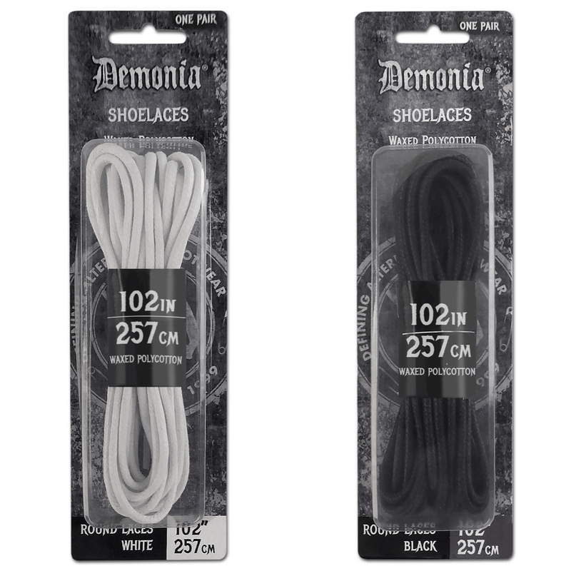 Demonia Waxed Round Boot Shoelaces