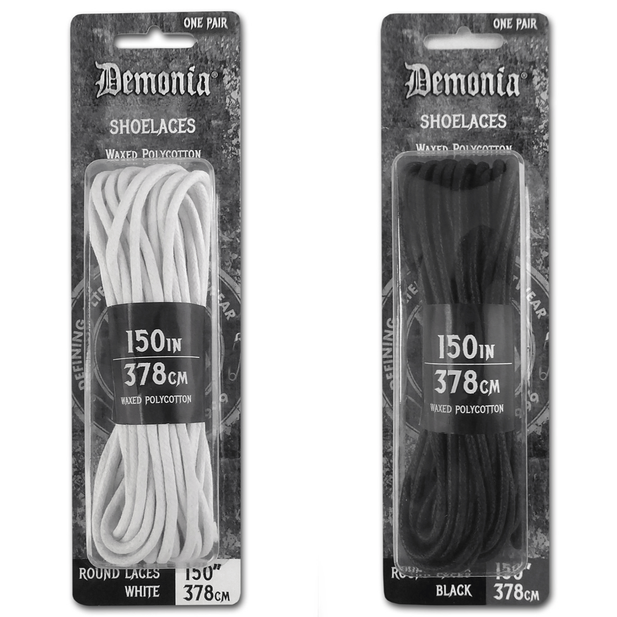 Demonia Waxed Round Boot Shoelaces
