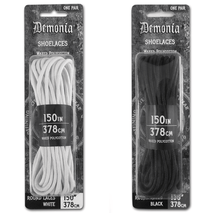 Demonia Waxed Round Boot Shoelaces