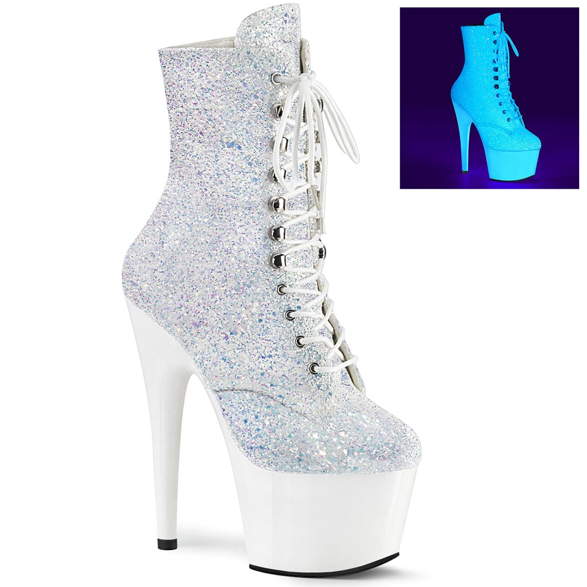 ADORE-1020LG Neon White Multi Glitter/Neon White