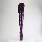 ADORE-3020GP Purple Glitter Pat Thigh Boots Pleaser US Size (Women's): 5
