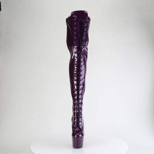 ADORE-3020GP Purple Glitter Pat Thigh Boots Pleaser US Size (Women's): 5