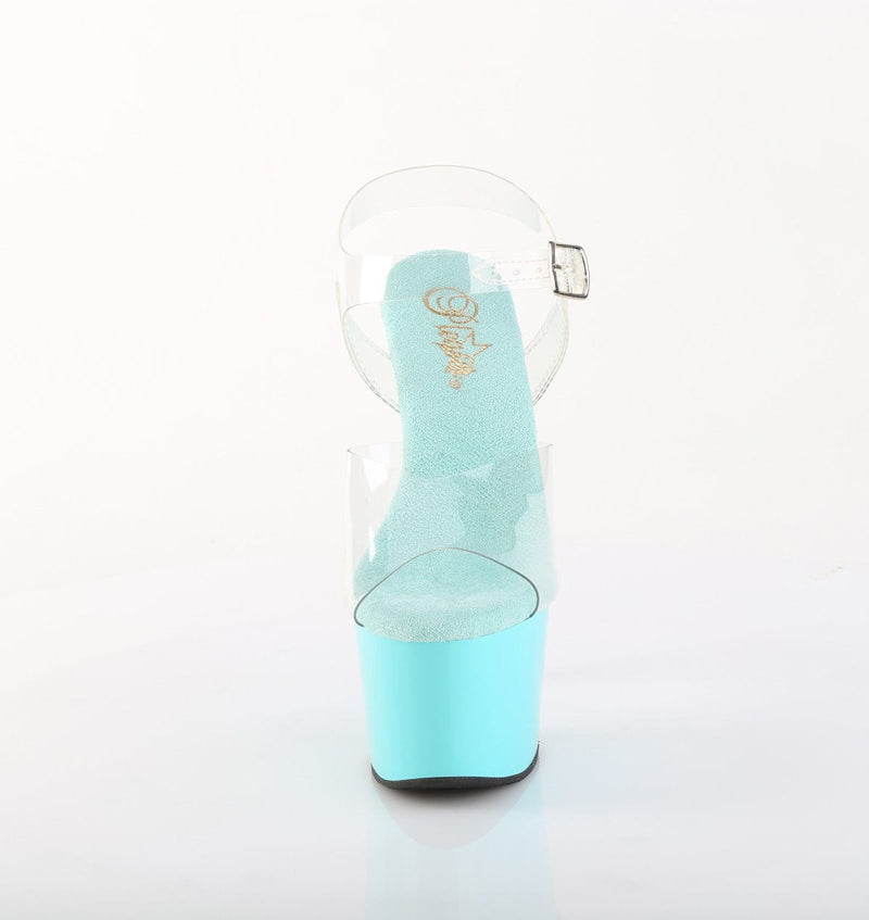 ADORE-708 Platform Shoes Clear/Aqua