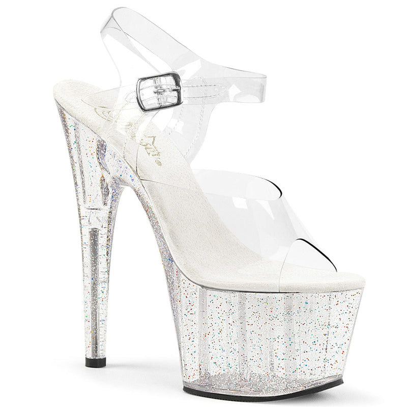 ADORE-708MG Clear/Clear Platform Sandal Pleaser US Size (Women's): 5