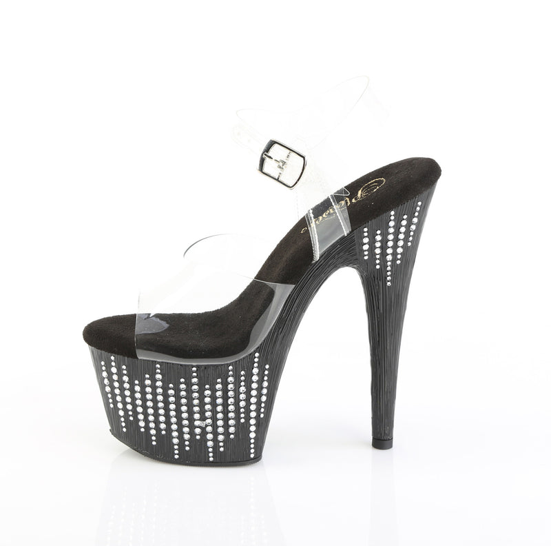 ADORE-708WFRS Clear/Black-Silver Rhinstone