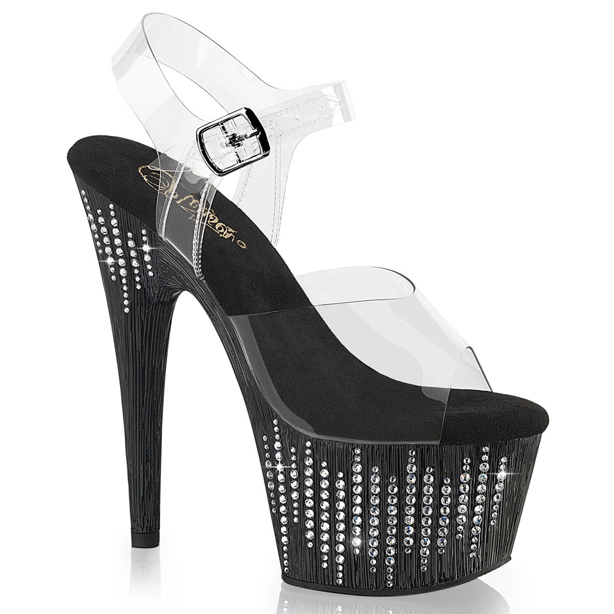 ADORE-708WFRS Clear/Black-Silver Rhinstone