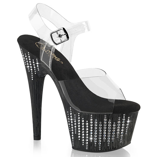 ADORE-708WFRS Clear/Black-Silver Rhinstone