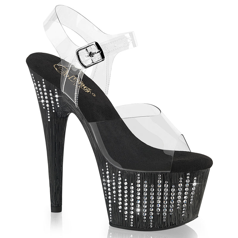ADORE-708WFRS Clear/Black-Silver Rhinstone