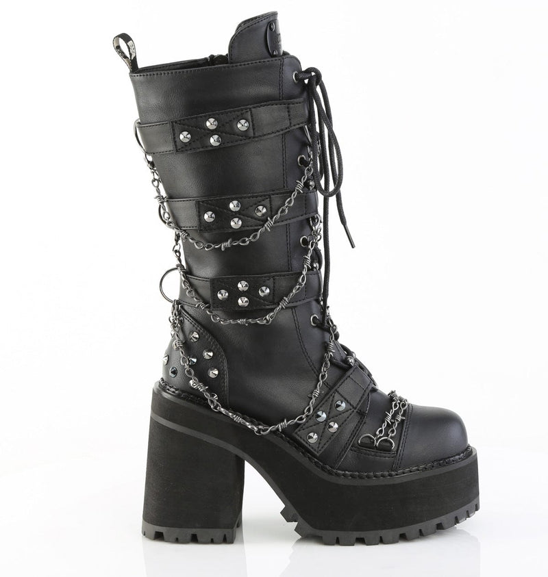 ASSAULT-117 Black Vegan Leather