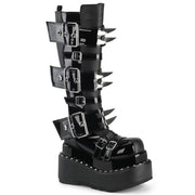 BEAR-215 Black Vegan Leather-Patent Demonia US Size (Women's): 6