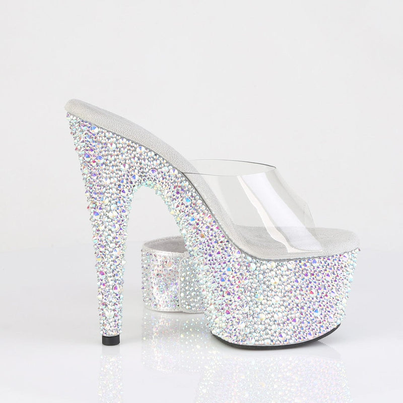 BEJEWELED-712MS Clear/Silver AB RS Platform Heels Pleaser US Size (Women's): 5
